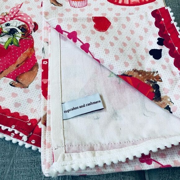 Valentine Dogs Cupcakes & Cashmere Kitchen Dish Towels - Picture 3 of 4